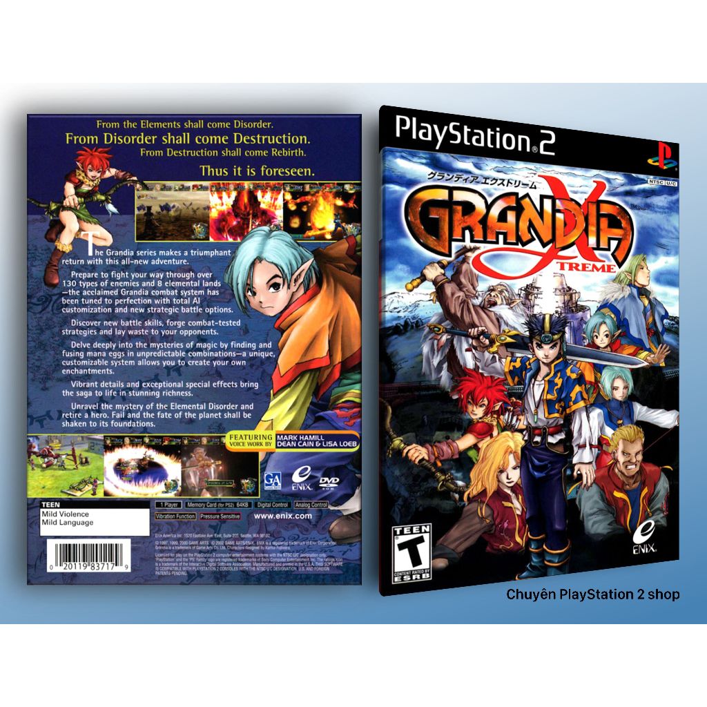 Đĩa game Grandia Xtreme (Game Nhập Vai) cho PS2