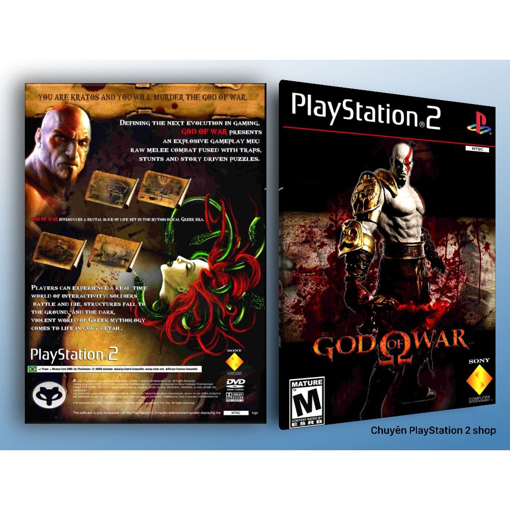 Đĩa game God of War (Phiêu lưu, hành động hay) cho máy game PS2