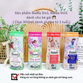 Sữa tắm gội BALEA 2in1 & BALEA 4in1 dành cho bé gái - Chai 300ml