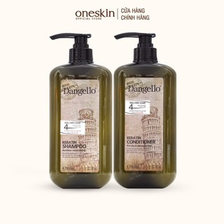 Dầu gội xả siêu mượt Dangello Keratin 800ml, phục hồi siêu mượt