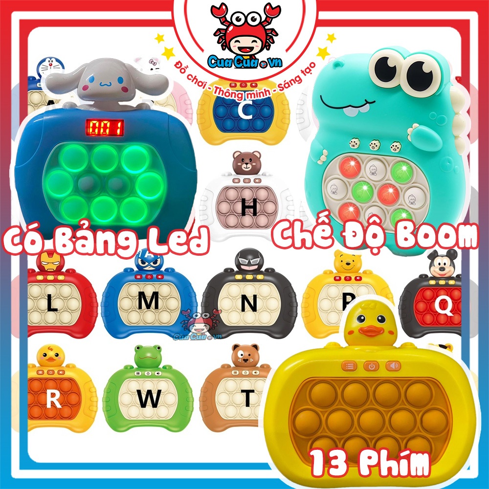 Pop it điện tử giá rẻ, máy popit đồ chơi giải trí bóp ít nổ tự động nhiều mẫu (cinamoroll, kuromi, p