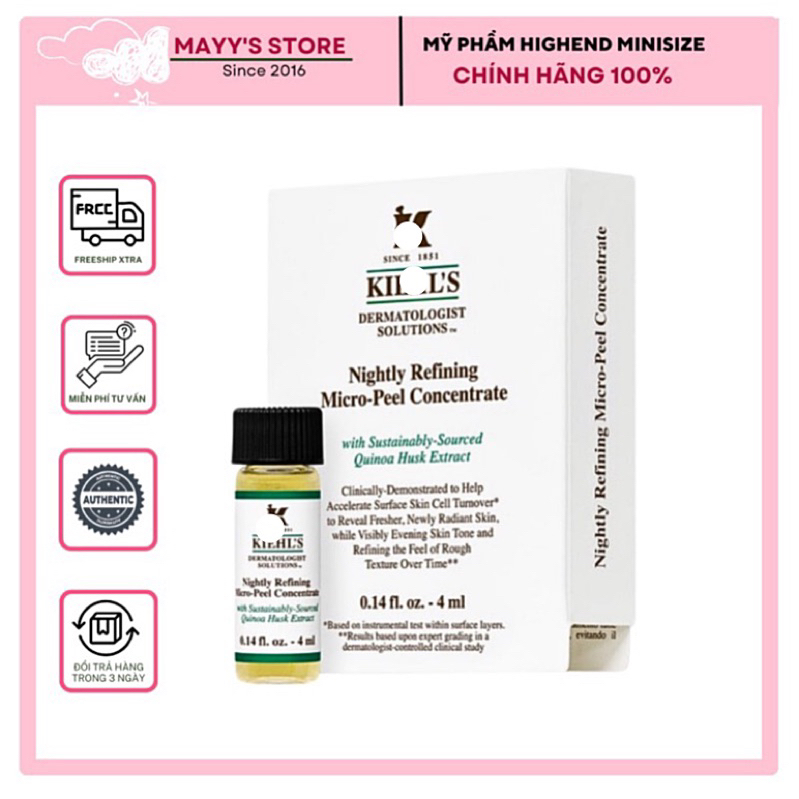 Tinh Chất Tái Tạo Da 𝐊𝐢𝐞𝐡𝐥𝐬 Nightly Refining Micro Peel 1.5ml - 4ml