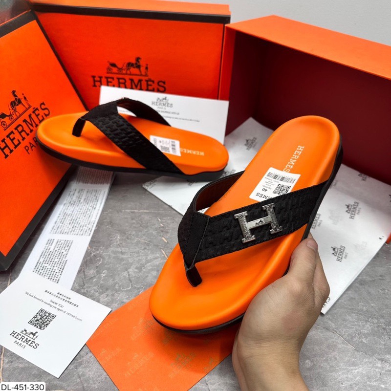 🔥Hot 2024🔥Dép Chữ H Nam Nữ Quai Ngang, Dép Her-Mes Da Cam Boy Phố Bản Cao Cấp Đế Cao Su Non Chống Trơn Trượt
