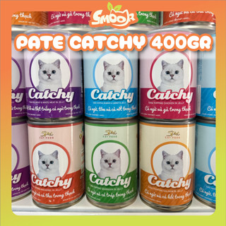 Pate Catchy lon 400gr dành cho mèo mọi lứa tuổi - Pate lon dạng thạch 5Plus Catchy