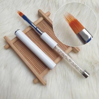 Cọ ombre cán đá - cọ ombre đầu dẹt, lông thưa chuyên dụng cho dân làm móng