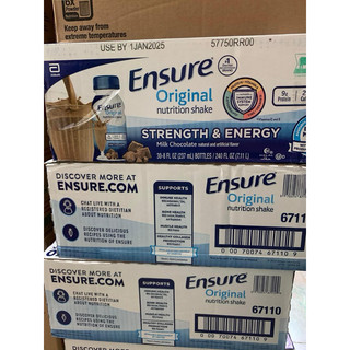 Sữa Ensure nước Mỹ hương Socola Ensure Original Milk Chocolate 237ml Thùng 30 chai
