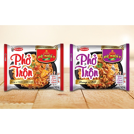 Lẻ 3 gói Phở trộn đệ nhất và siukay Acecook các vị
