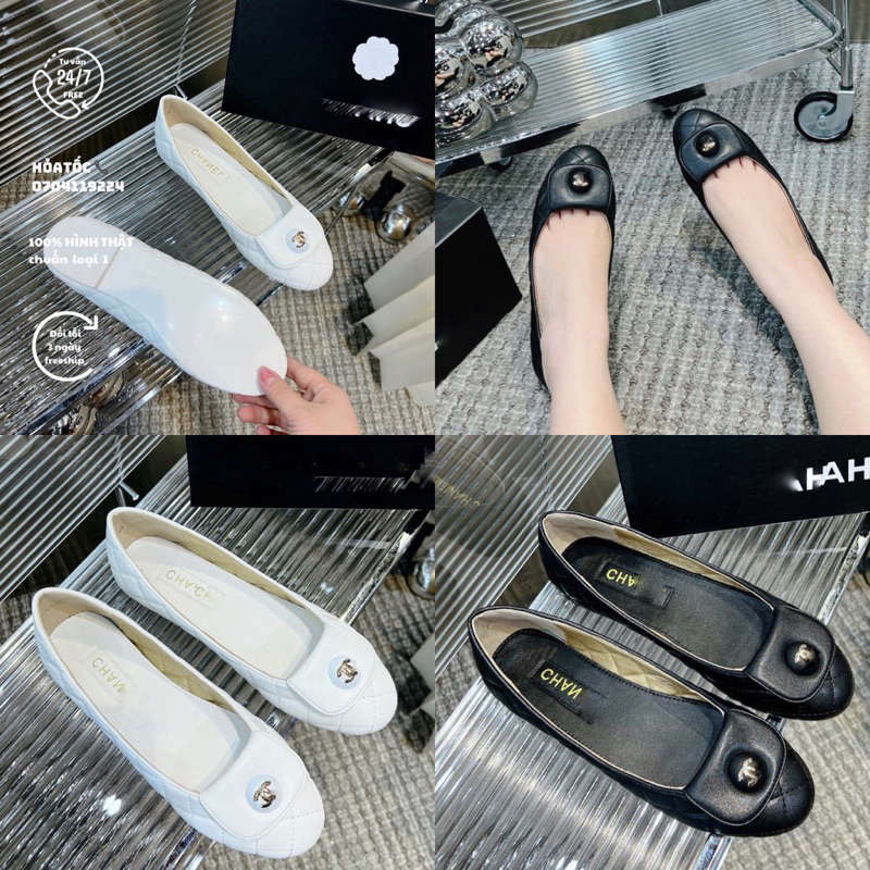 Giày búp bê bệt cn da mềm bít mũi