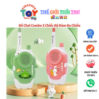 Đồ Chơi Combo 2 Chiếc Bộ Đàm Đa Chiều Cho Bé VINATOYS, Khoảng Cách Nói Chuyện Xa 300M, Âm Thanh To Rõ Nét, SD Pin Sạc