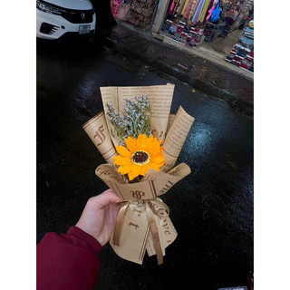 Bó Hoa Hướng Dương, hoa hồng Sáp