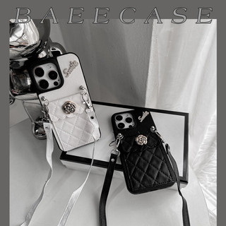 Ốp điện thoại hoa trà dây đeo chéo - baeecase store