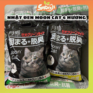 [Chính hãng Moon Cat] Cát Nhật đen Moon Cat 9L - Cát vệ sinh cho mèo vón tốt