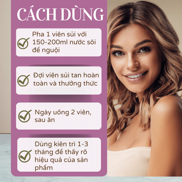 Viên sủi nở ngực LADY PLUS GOLD săn chắc tăng size vòng 1, hồng nhũ hoa hiệu quả tức thì hộp 20 viên