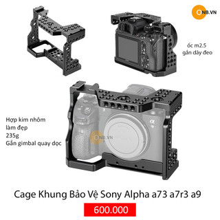 Khung bảo vệ Cage Sony Alpha a73 a7iii a7r3 - hỗ trợ quay gắn gimbal