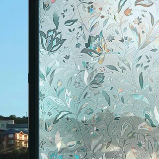 Giấy dán kính mờ 3d dày cao cấp chống nhìn trộm, Decal dán kính cửa sổ phòng ngủ văn phòng 0.9mx0.5m