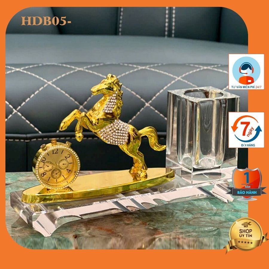 [DECOR] Hộp đựng bút Ngựa để bàn - doanh nhân sang trọng _HDB05__