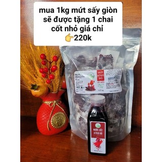 Mứt Atiso Đỏ/Hibicus/Bụp Giấm sấy giòn túi 1kg tặng 1 chai nước cốt