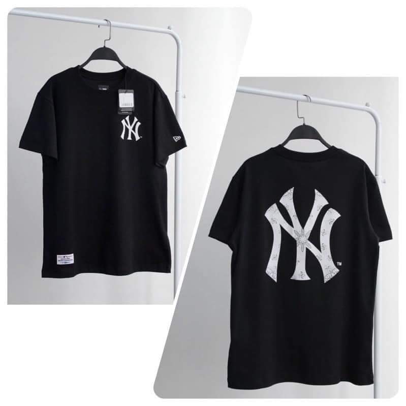 Áo Thun N.e.w E.r.a X M.L.B Ny Mono Chữ To Đen Trắng Nam Nữ Giá Tốt #Trend2024