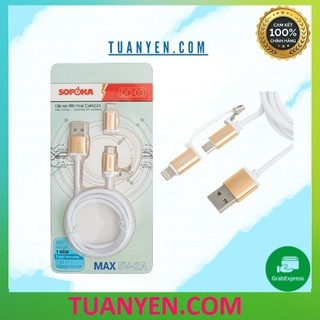 Dây sạc ĐT DQ-03 Sopoka dây quấn gọn tiện lợi du lich chính hãng