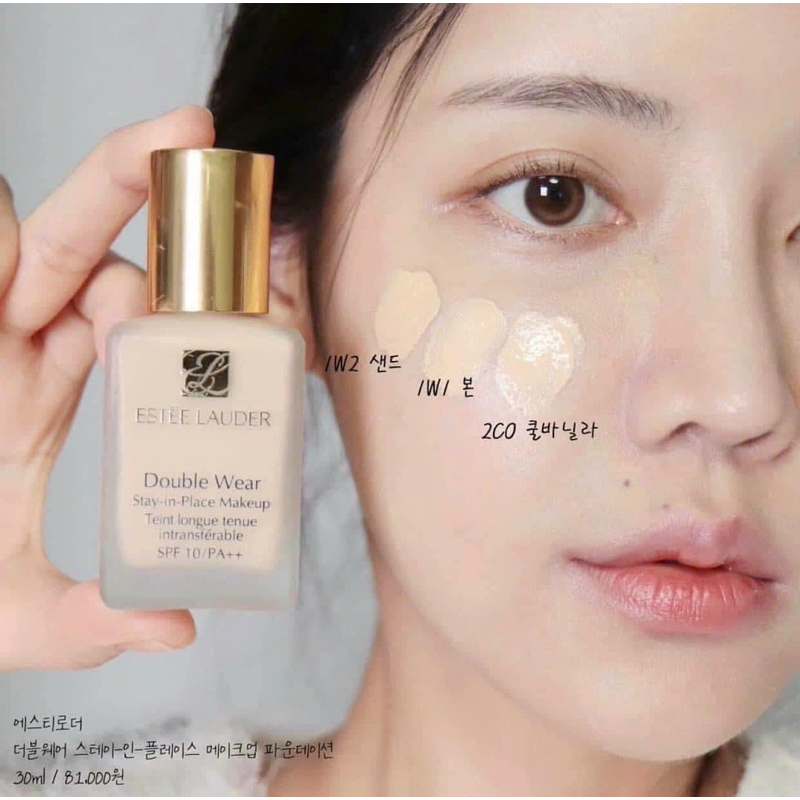 Kem nền Estee lauder tone 1w2 che khuyết điểm xách Pháp fullbox