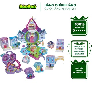 Đồ chơi My Little Pony thế giới kì diệu siêu xinh kèm 5 thú cưng và 55 phụ kiện, có phụ kiện đổi màu
