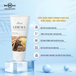 Sữa rửa mặt làm trắng da lúa mạch Bebeco