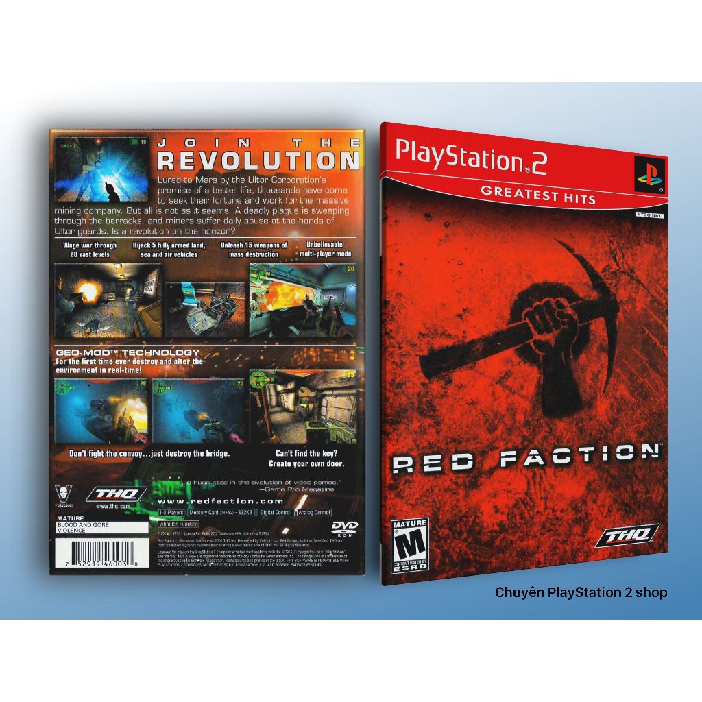 Đĩa game PS2, Red Faction (bắn súng góc nhìn thứ nhất) cho PS2