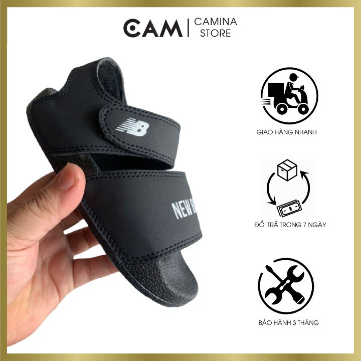 Dép sandal cho bé - chống trơn trượt  Adidasss đen + trắng full sz 26 - 35