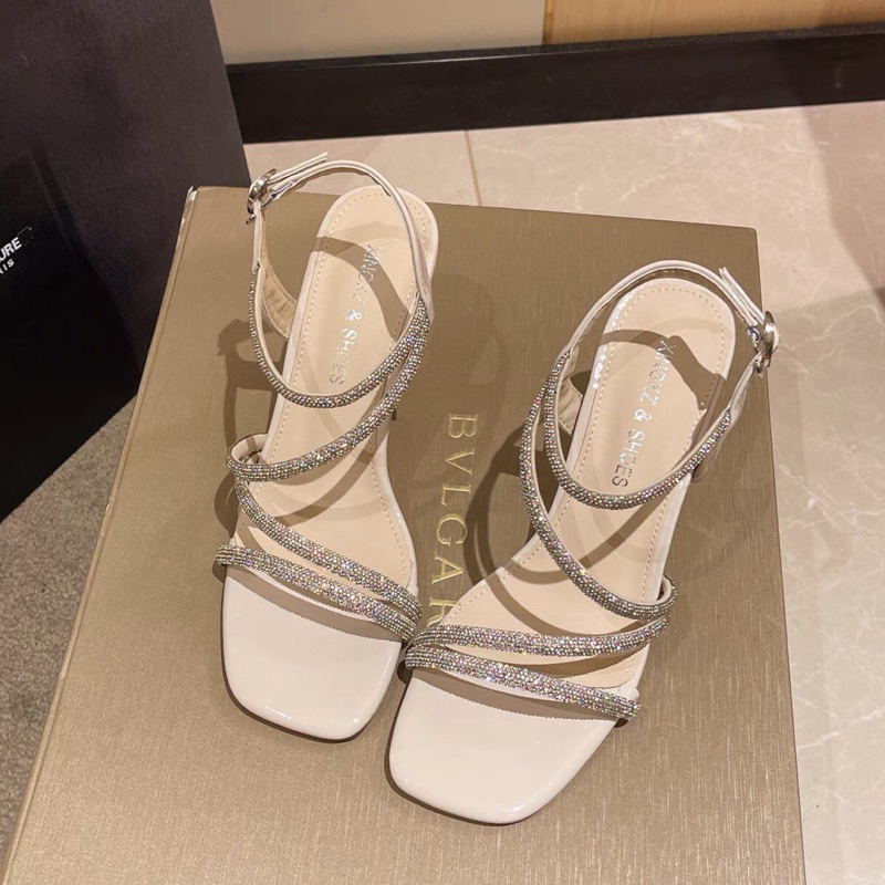 Guốc cao gót bling, dép cao gót Quảng châu mới 2024