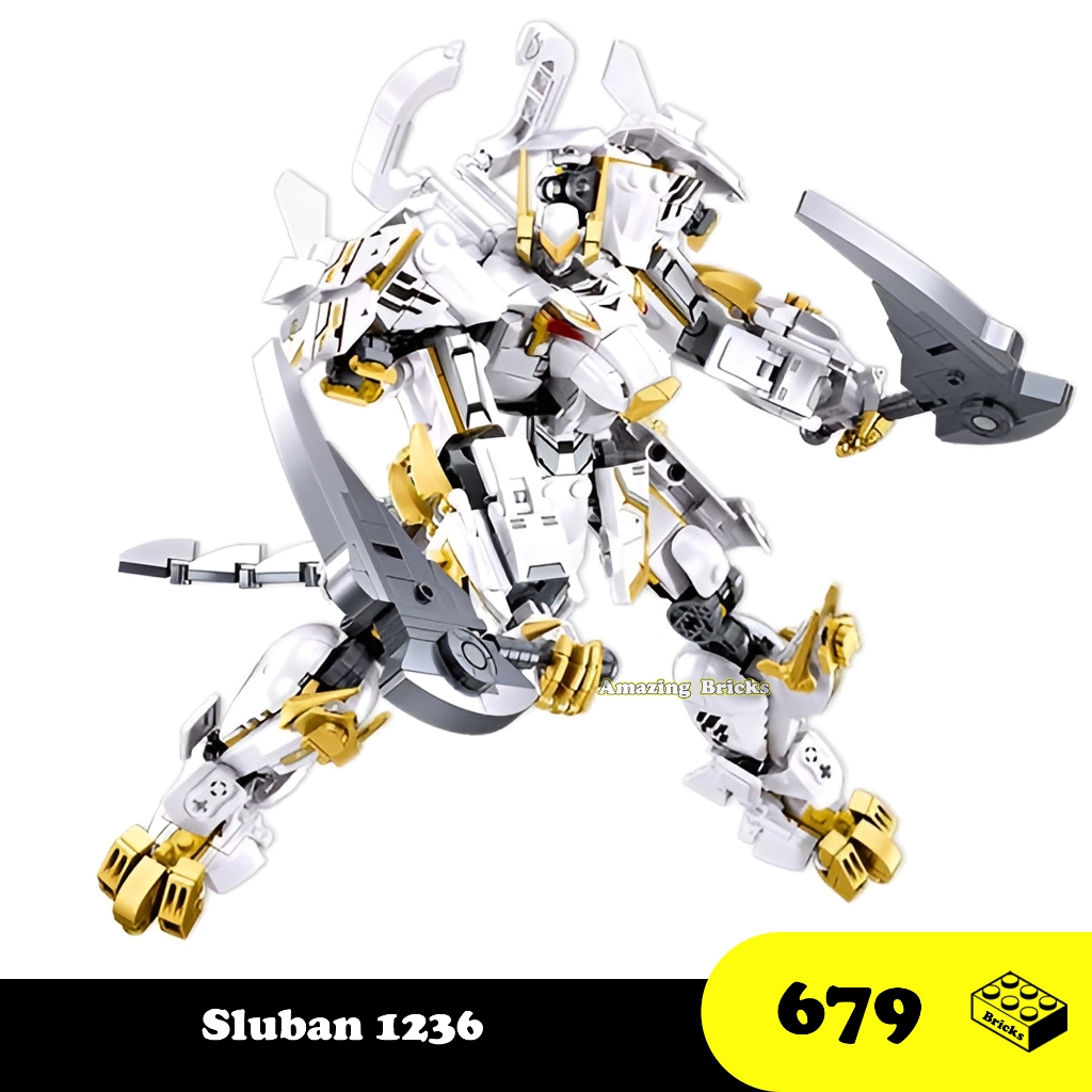 Đồ chơi Lắp ráp Bạch hổ robot, Sluban 1236 White tiger mecha