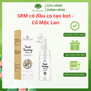 Cổ mộc lan sữa rữa mặt có đầu cọ tạo bọt, tiện lợi , 100ml - chính hãng