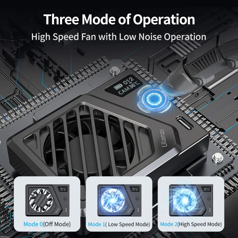 Quạt tản nhiệt cho máy ảnh Ulanzi quạt làm mát cho Sony / Canon / FUJIFILM chính hãng
