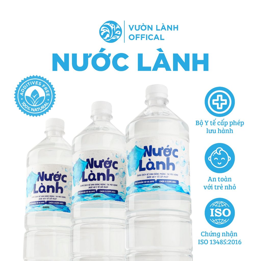 Combo 6 chai Nước Lành VHS ( Nước A, Anolyte) Vườn Lành