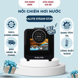 Nồi chiên hơi nước Kalite Steam Star 15L quay gà nguyên con công suất 1635W