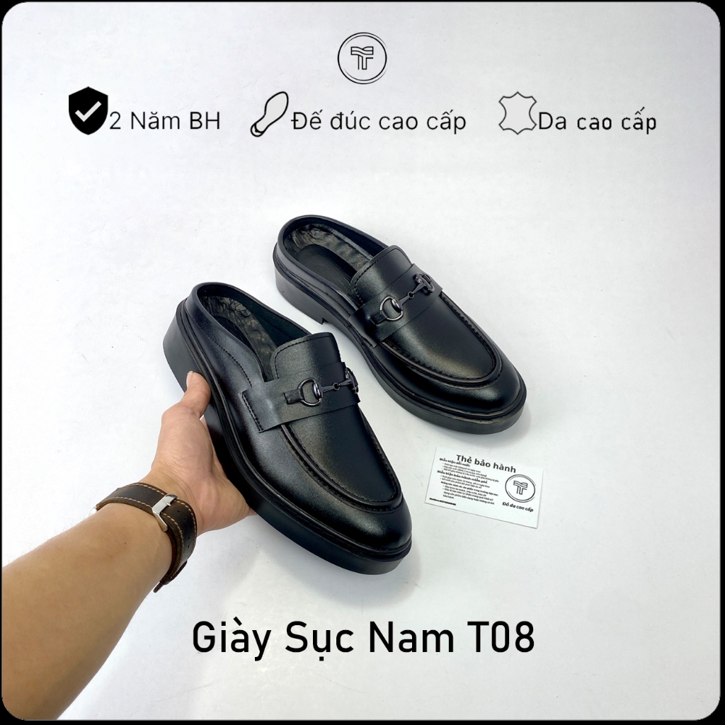 Giày Sục Nam Da Bò Cao Cấp THING , Sục Nam Trẻ Đế Cao Su Đúc Thời Trang Hot Trend | BigBuy360 - bigbuy360.vn