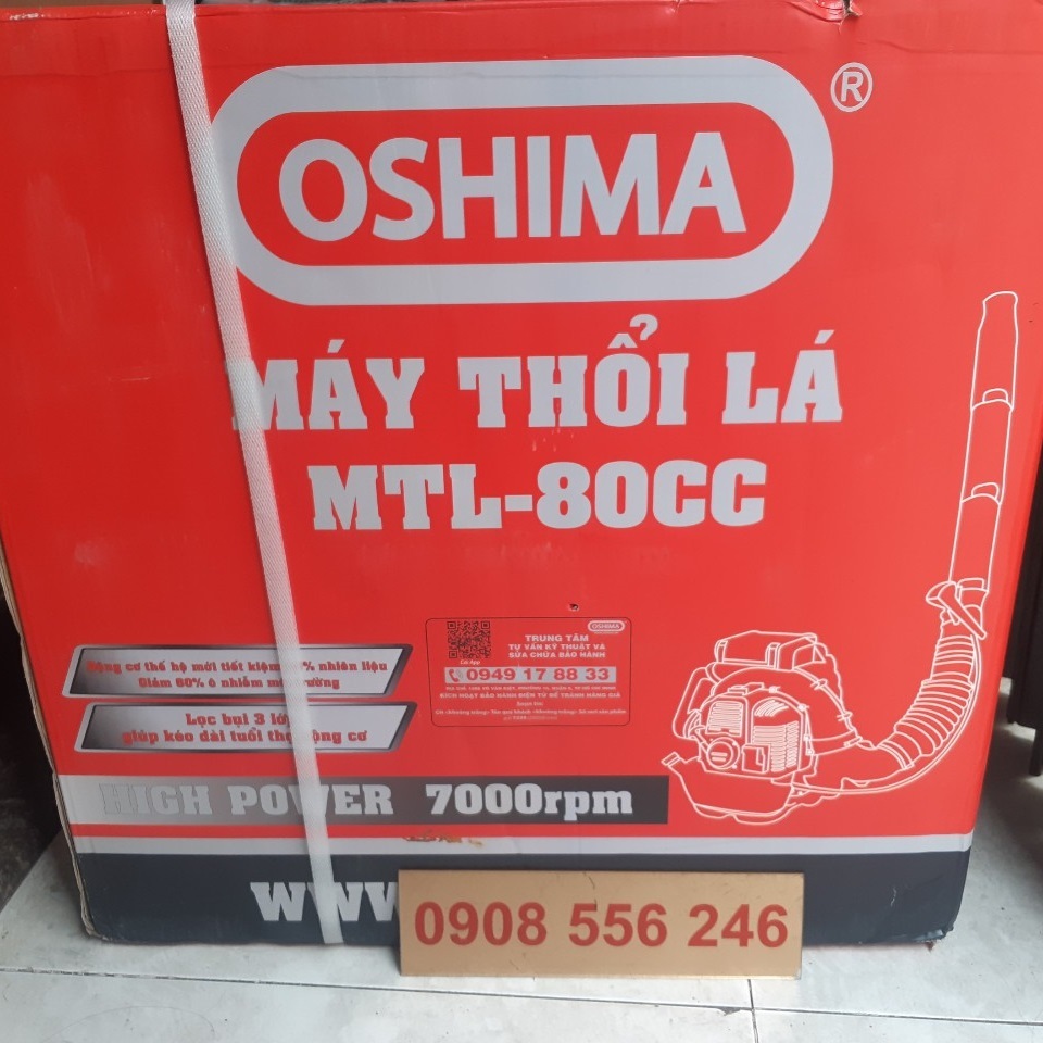 Máy thổi lá oshima 80cc có chế độ lọc bụi động cơ