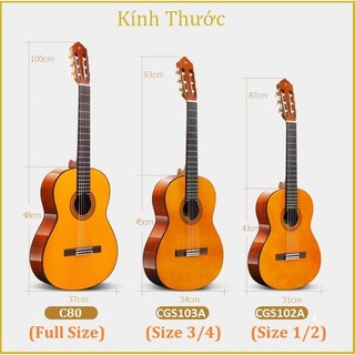 Đàn Guitar Classic Yamaha C80 (Hàng chính hãng bảo hành toàn quốc)