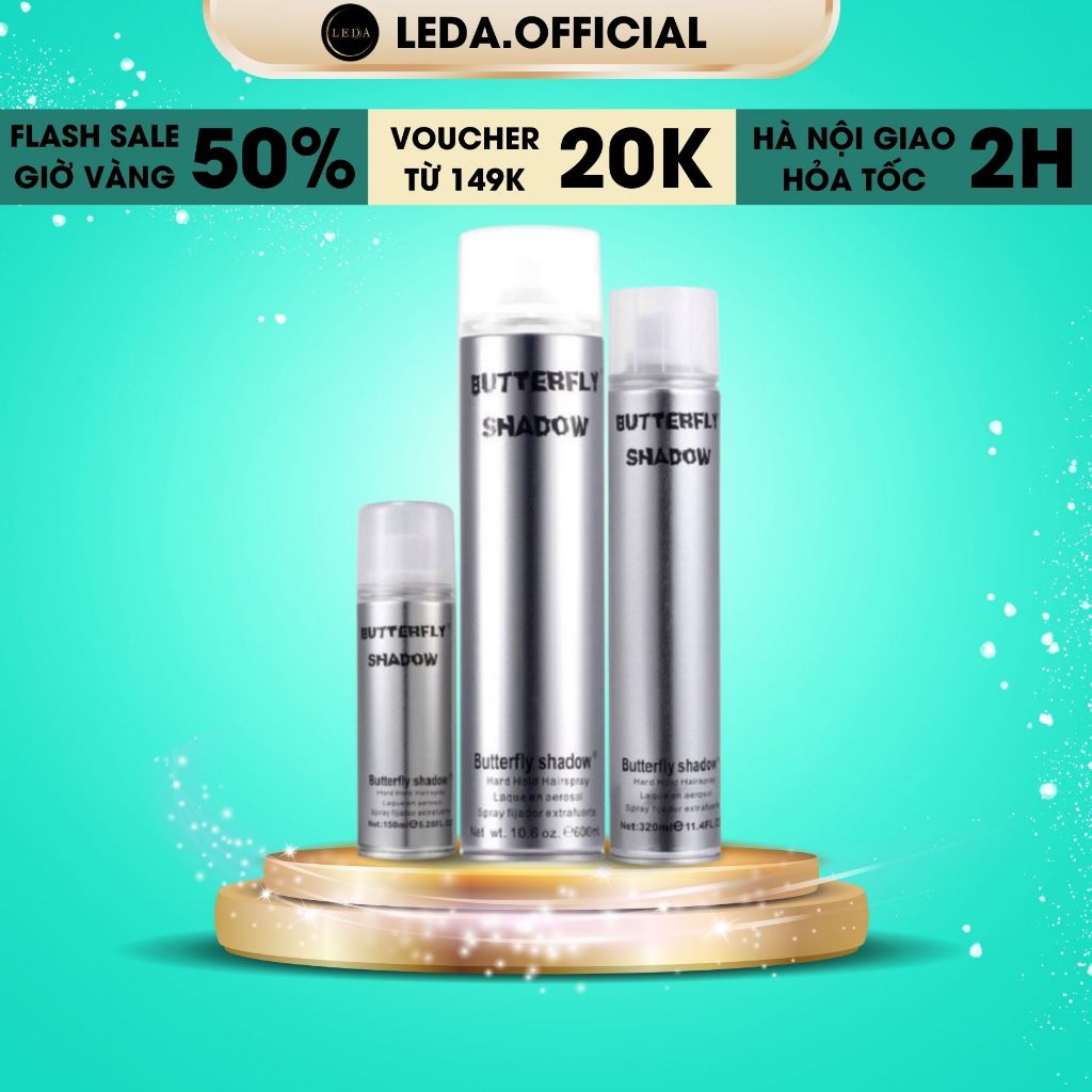  Gôm xịt tóc Butterfly Shadow Gôm bạc tạo kiểu keo xịt giữ nếp tóc nam nữ chính hãng 150ml 320ml 600ml 