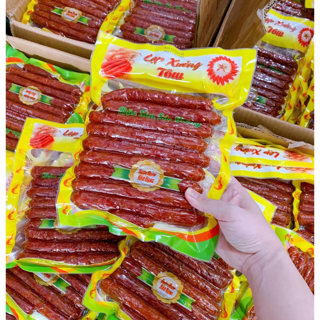 1kg lạp xưởng tôm, lạp xưởng tôm trứng muối đặc sản Sóc Trăng loại 1