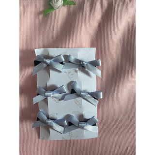 Sét 6 kẹp tóc nơ ruy băng lụa