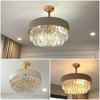 Đèn chùm pha lê, đèn thả trần phi 50cm - 005