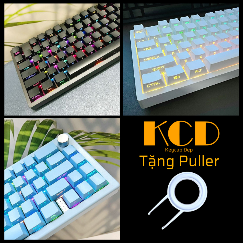 Keycap xuyên led double shoot ninja side print khắc cạnh, dùng cho bàn phím cơ mạch xuôi (led ở gần cạnh dưới)
