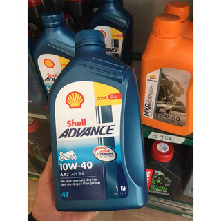 Nhớt shell advance 4t ax7 10w40 synthetic based