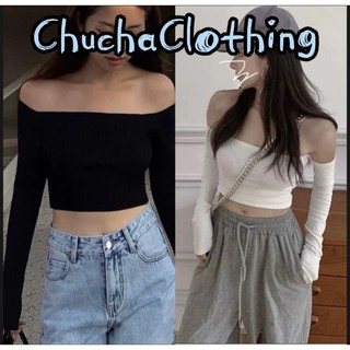 Áo Thun Nữ Dài Tay Croptop Trễ Vai Thun Mềm Mại Cao Cấp Trễ Vai Thời Trang