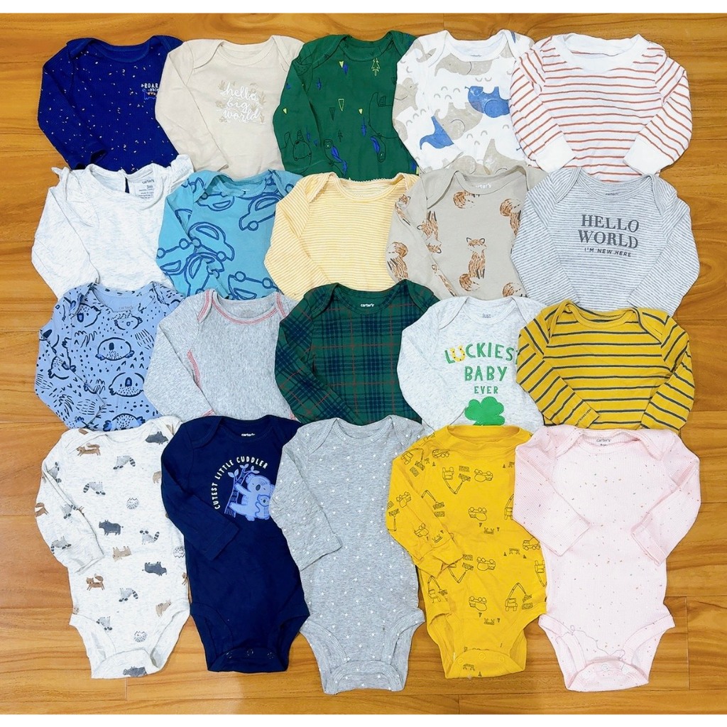 Bodysuit dài tay cho bé trai bé gái hàng C@rter xuât dư đủ size từ 0-24m
