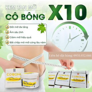 Kem tan mỡ Cô Bông X10, săn chắc thon gọn vùng eo