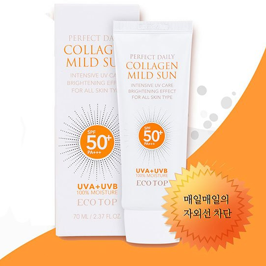 Kem Chống Nắng EcoTop Perfect Daily Collagen Mild Sun SPF50+ PA++