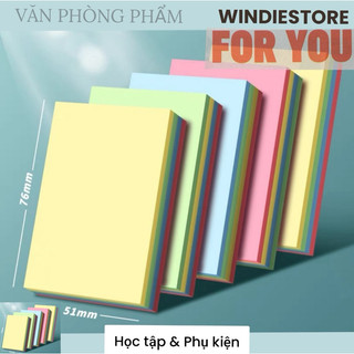 Set note nhiều màu sticker note 100 tờ windie học tập ghi chú