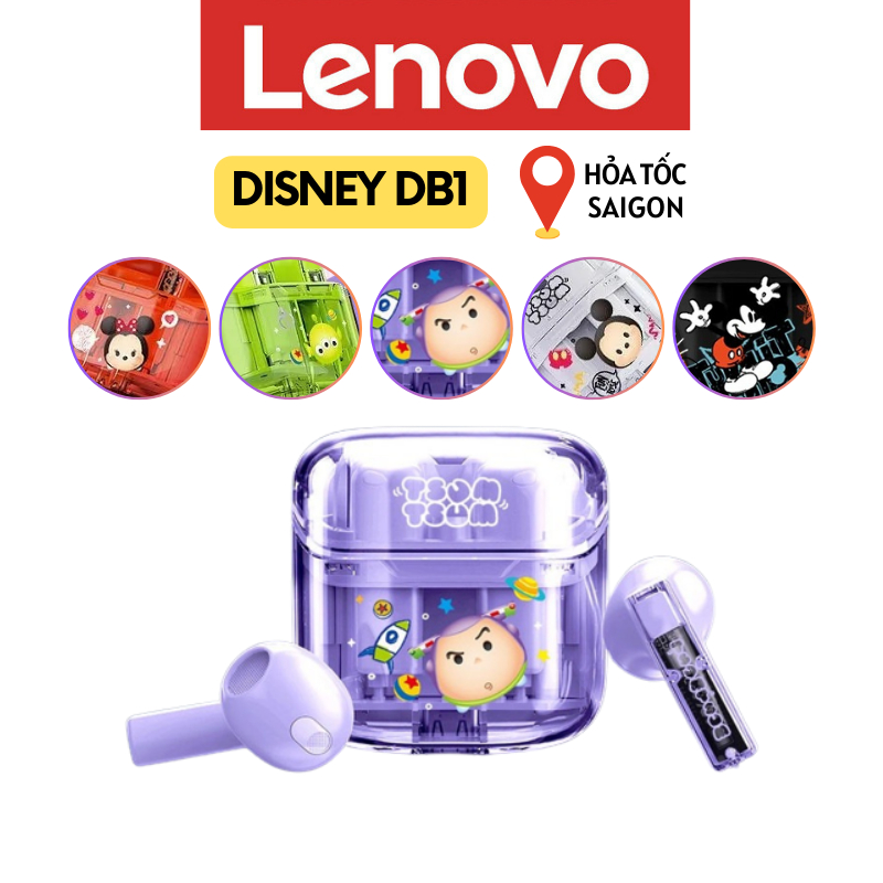 Tai Nghe Bluetooth 5.3 Lenovo Disney DB1 Tsumtsum - Chống thấm nước - Khử ồn - Âm thanh HIFI Stereo