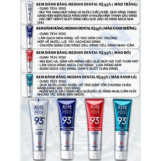 Kem Đánh Trắng Răng Median 93% Tooth-Paste 120g